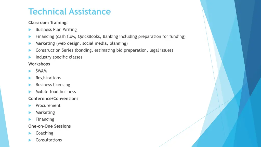 technical assistance