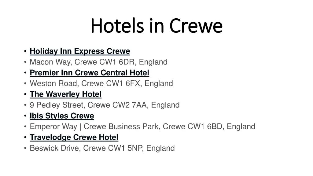 hotels in crewe hotels in crewe