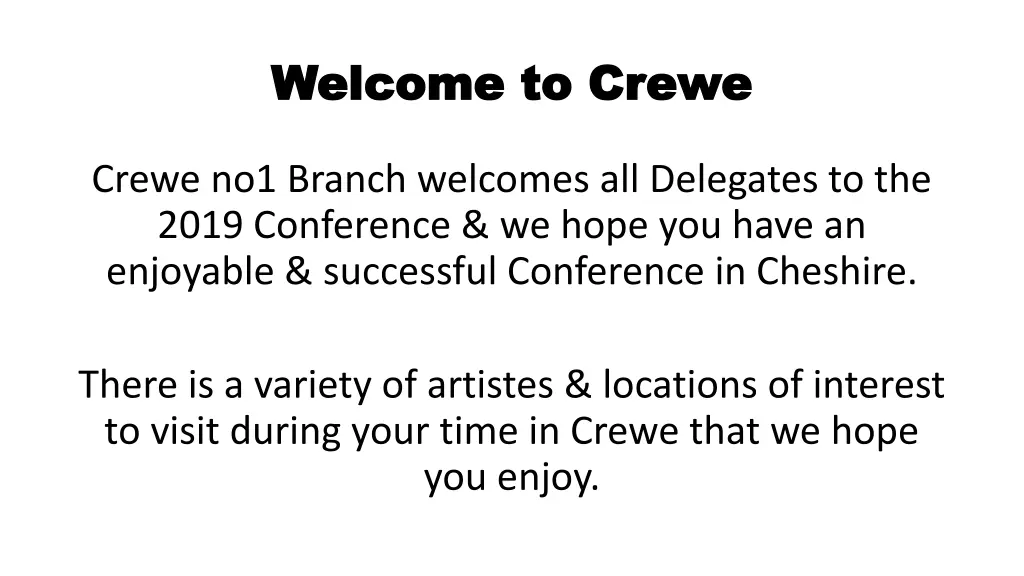 welcome to crewe welcome to crewe