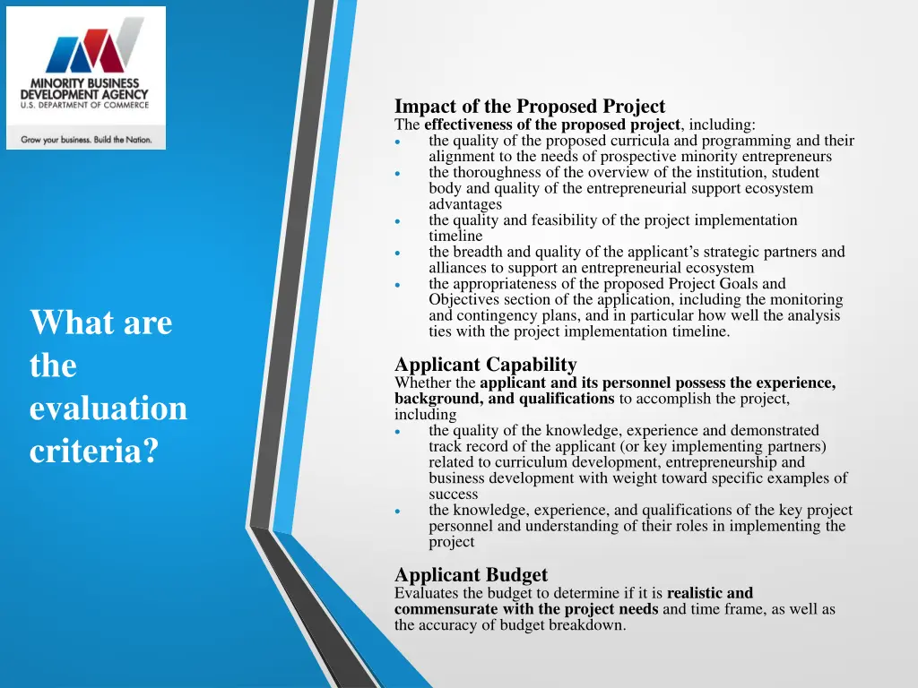 impact of the proposed project the effectiveness