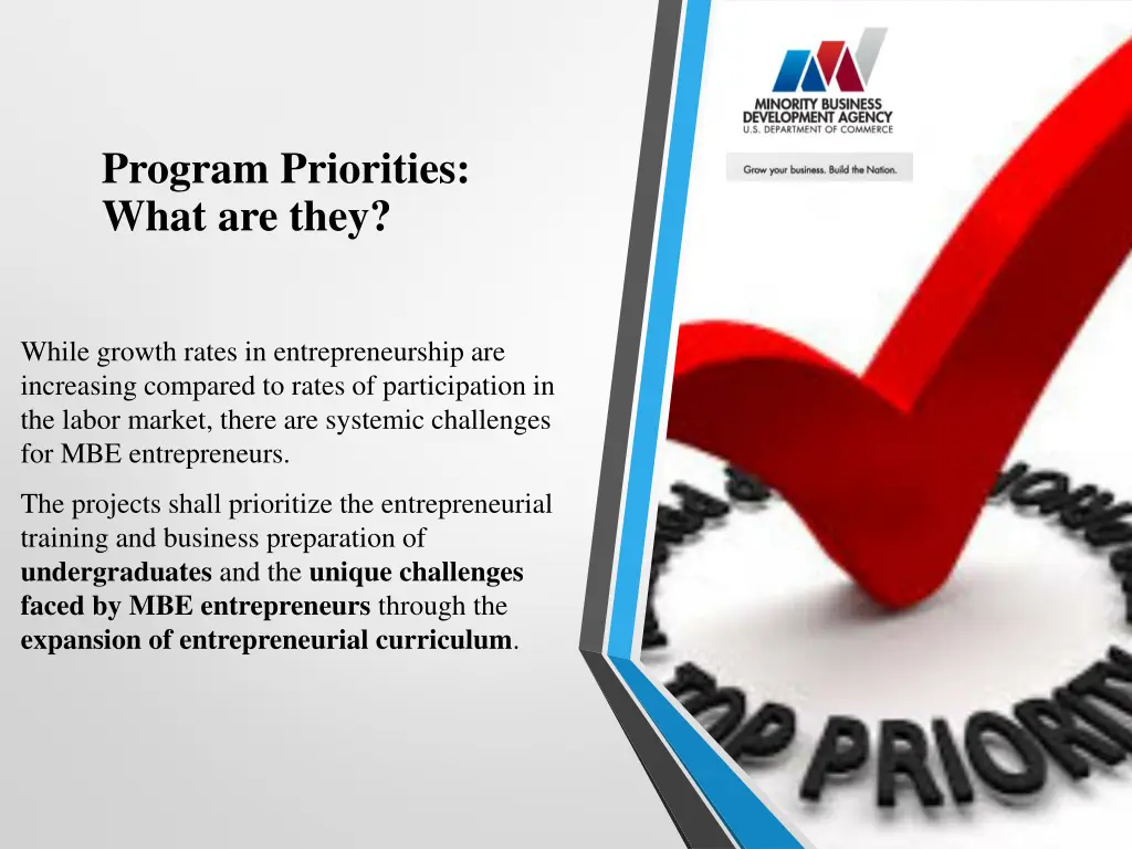 program priorities what are they