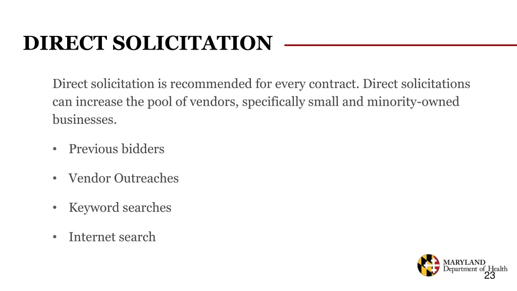 direct solicitation