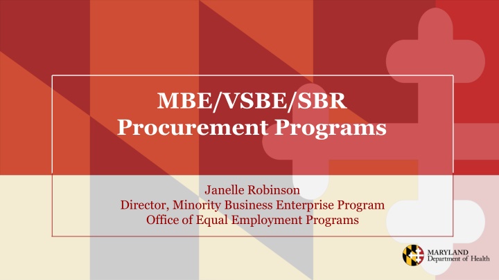 mbe vsbe sbr procurement programs