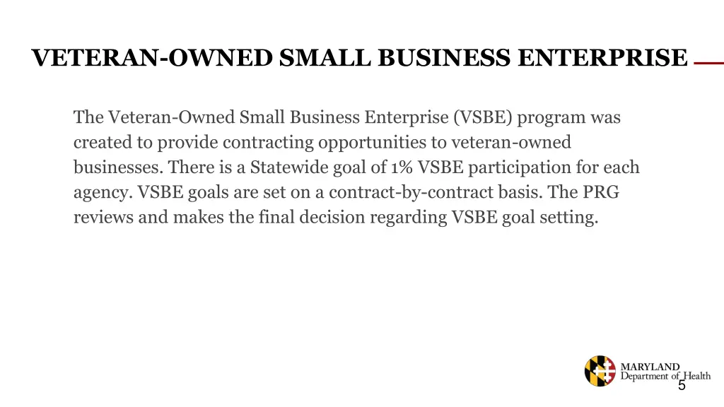 veteran owned small business enterprise