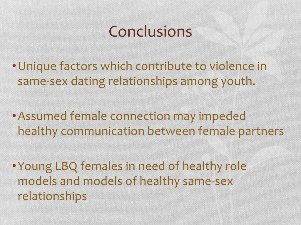 conclusions 1