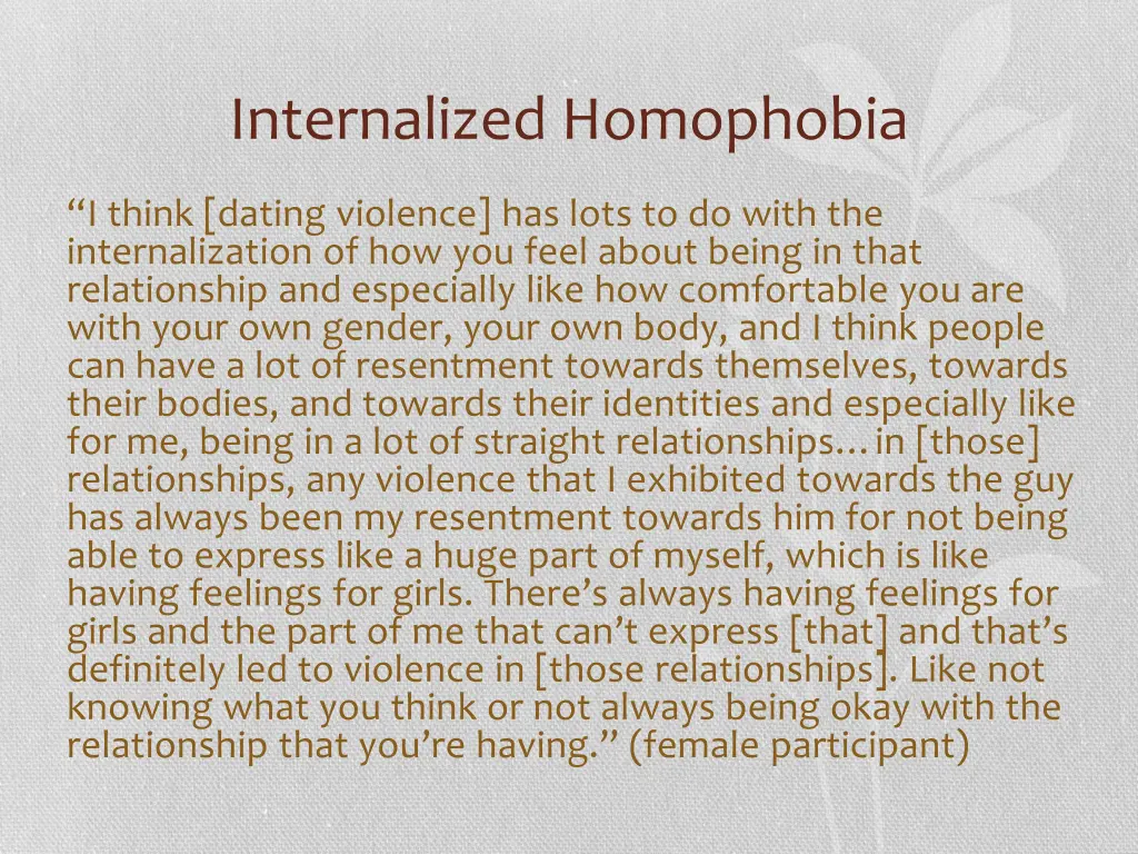 internalized homophobia