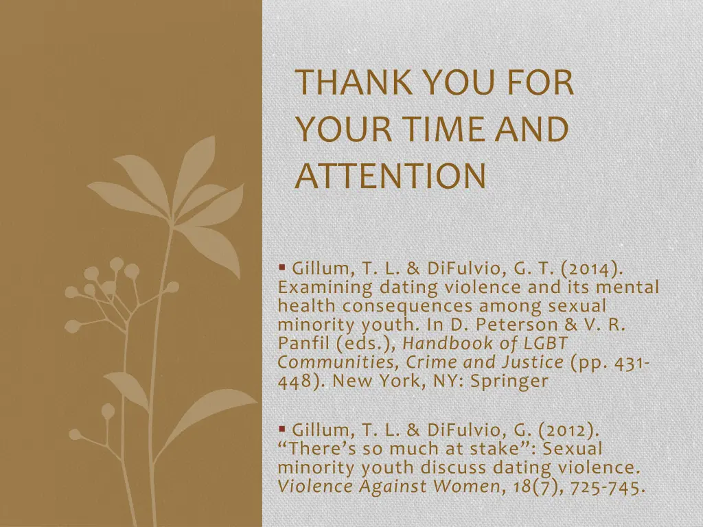 thank you for your time and attention