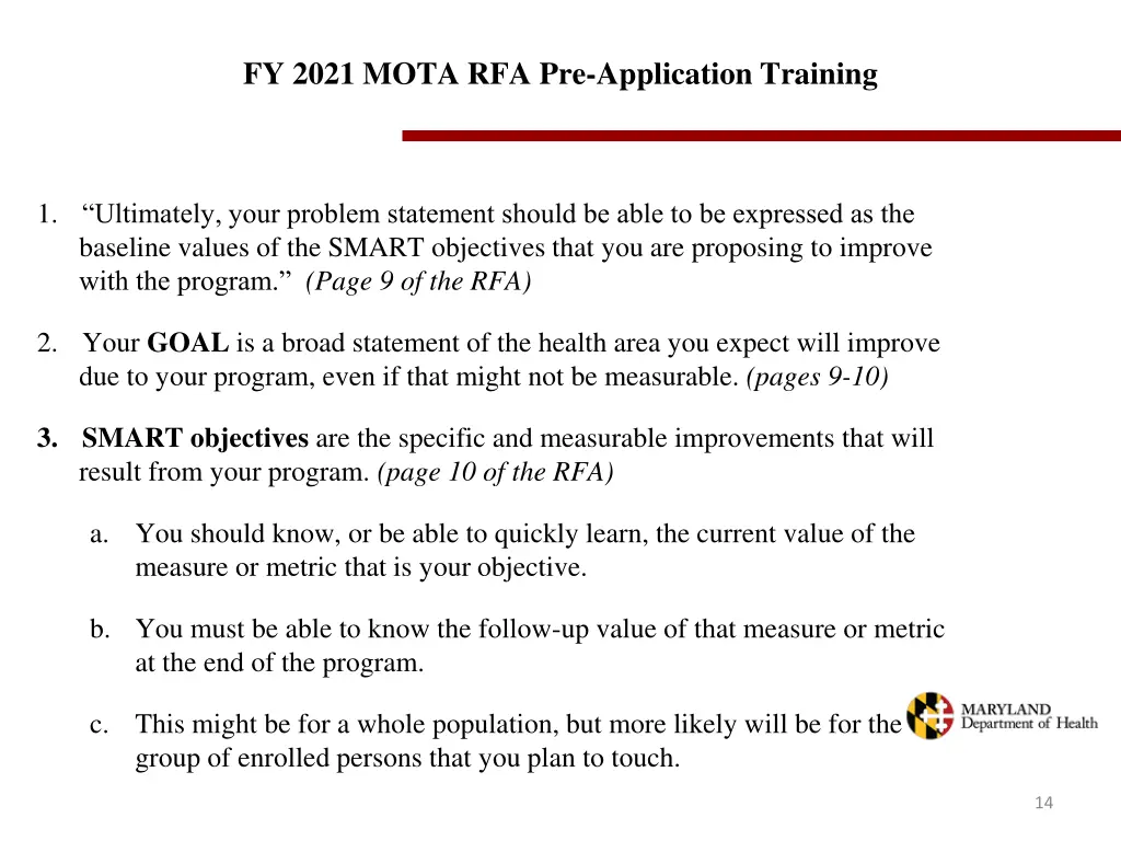 fy 2021 mota rfa pre application training 11