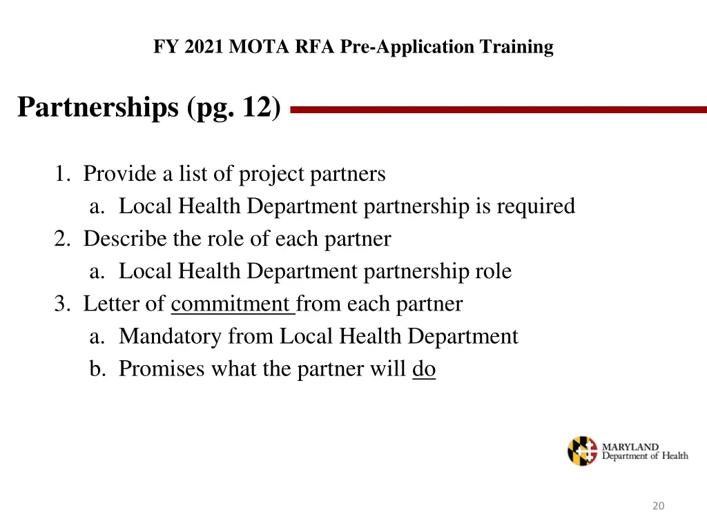 fy 2021 mota rfa pre application training 17