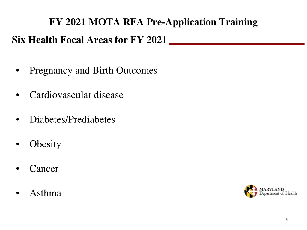 fy 2021 mota rfa pre application training 7