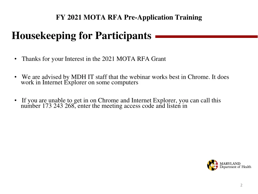 fy 2021 mota rfa pre application training