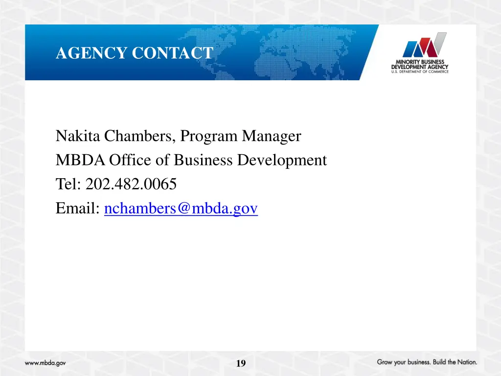 agency contact