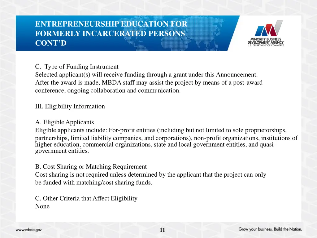 entrepreneurship education for formerly 1