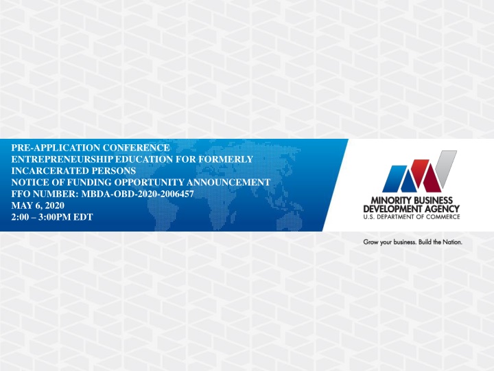 pre application conference entrepreneurship