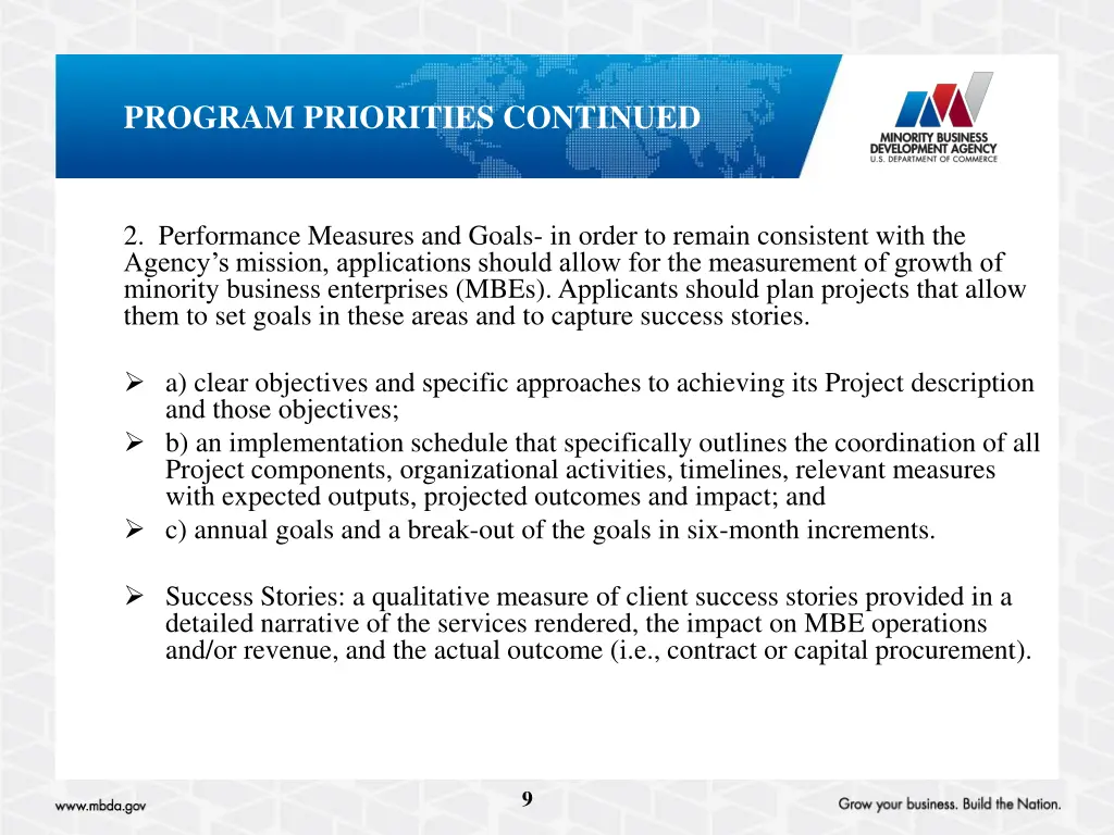 program priorities continued 1