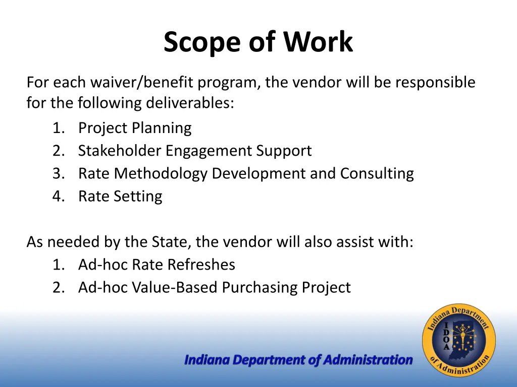 scope of work
