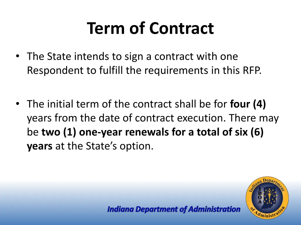 term of contract