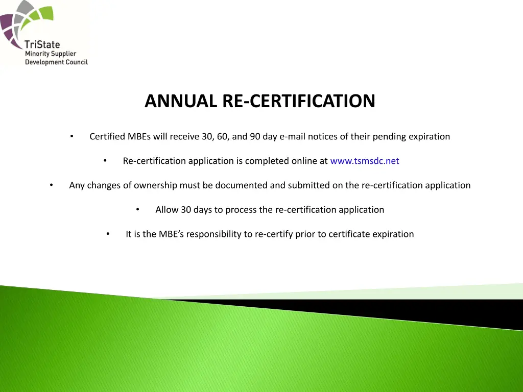 annual re certification