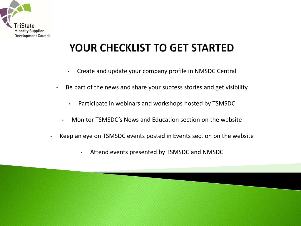 create and update your company profile in nmsdc