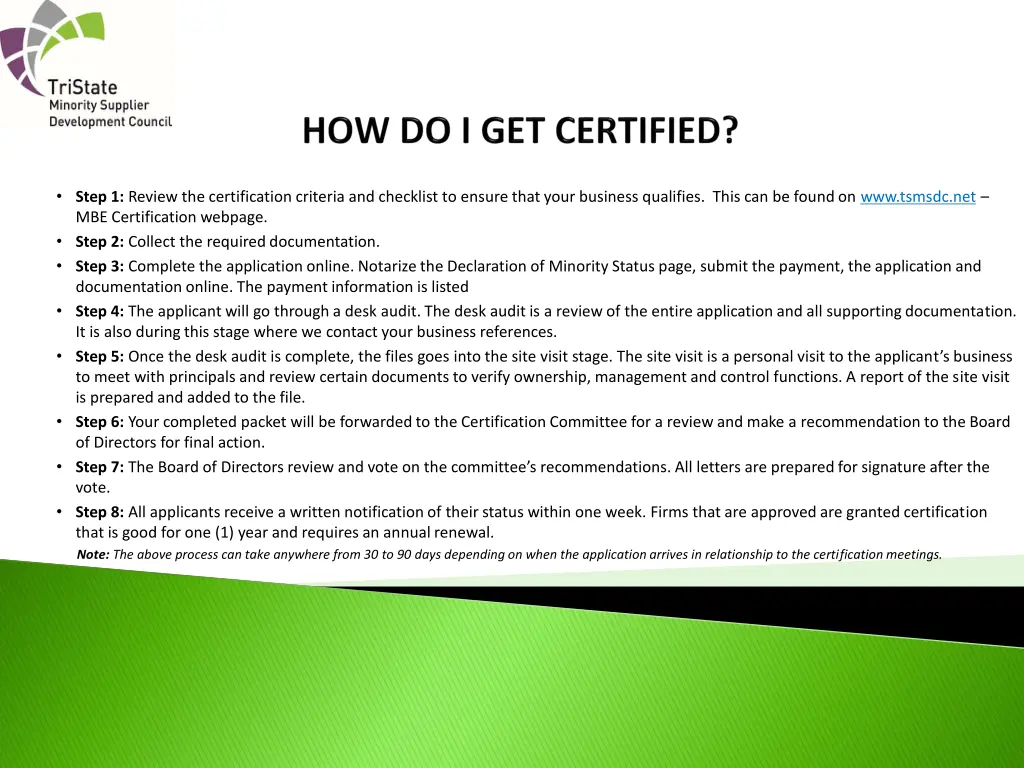 step 1 review the certification criteria