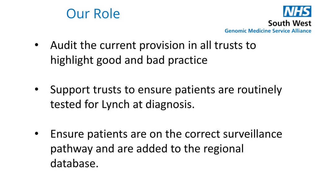 our role