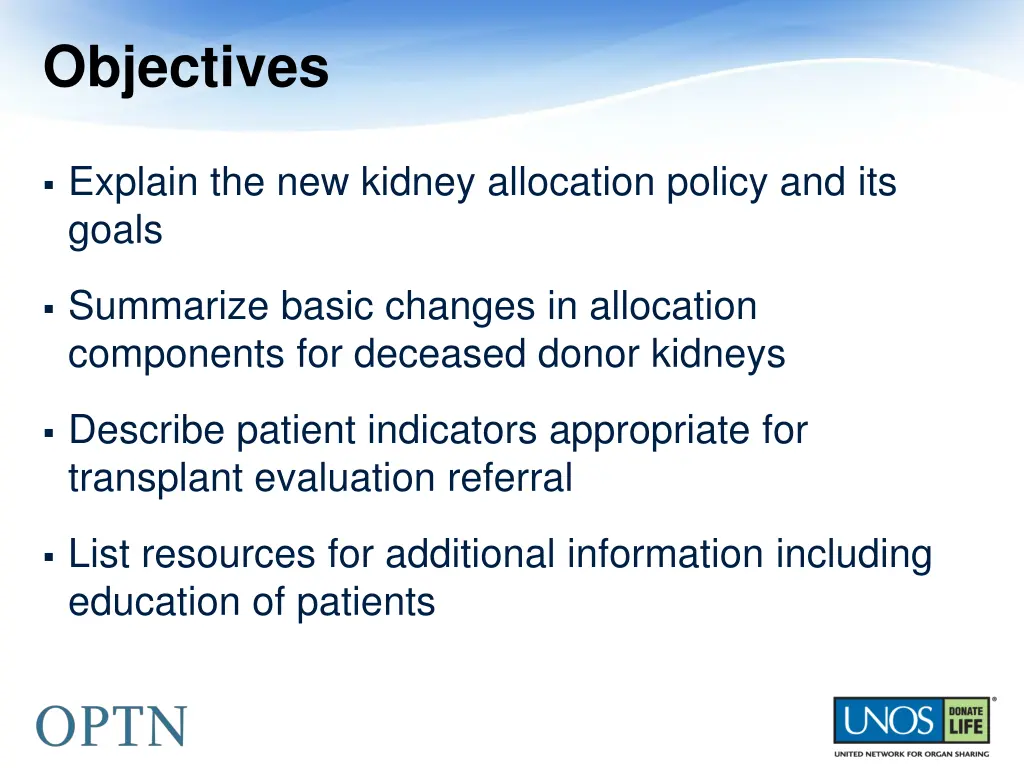objectives