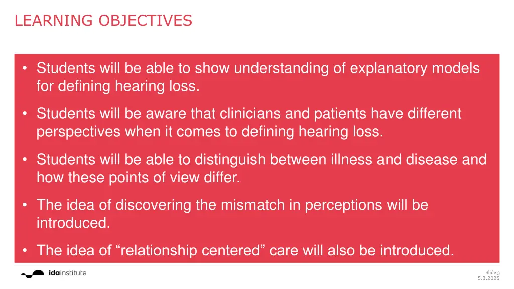 learning objectives