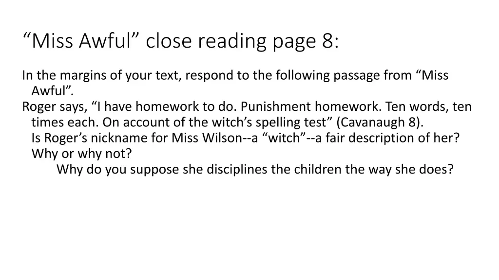 miss awful close reading page 8