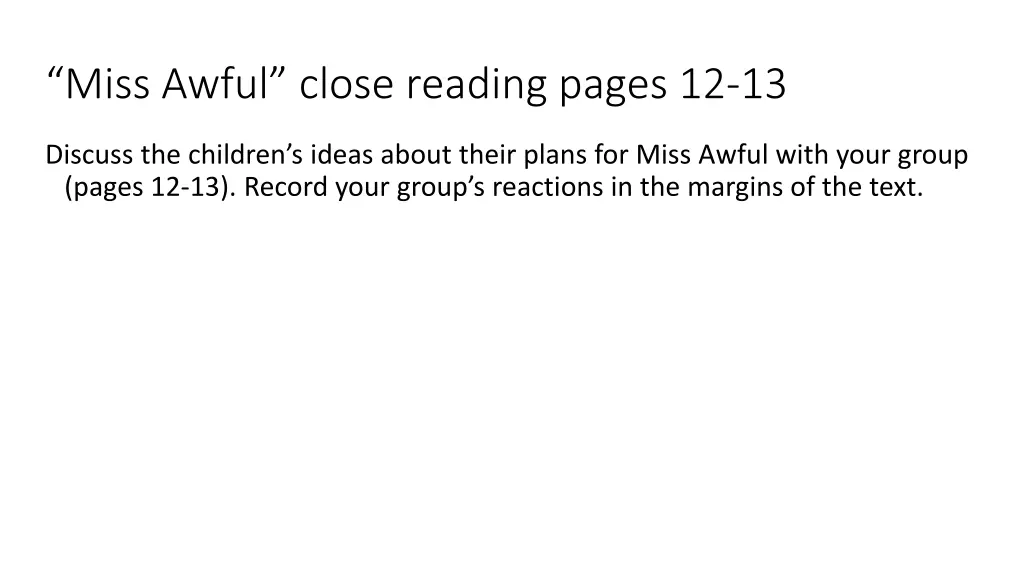 miss awful close reading pages 12 13