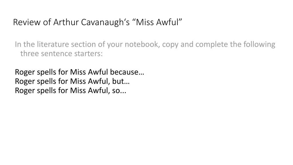 review of arthur cavanaugh s miss awful