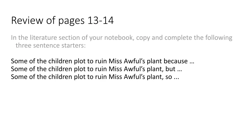review of pages 13 14