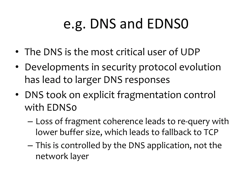e g dns and edns0