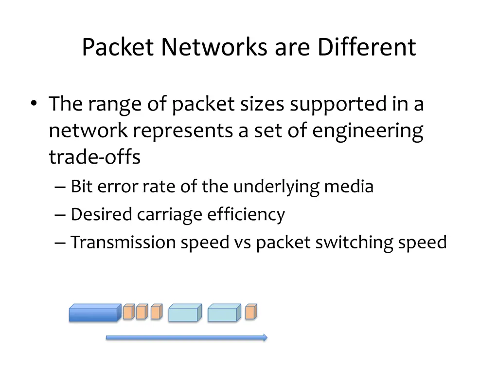 packet networks are different