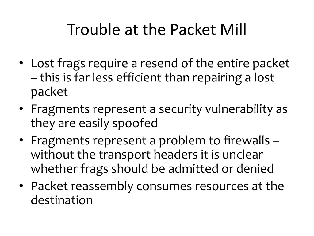 trouble at the packet mill