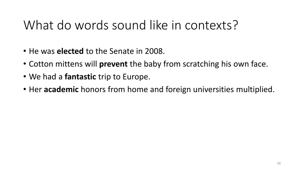 what do words sound like in contexts