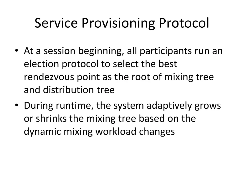 service provisioning protocol