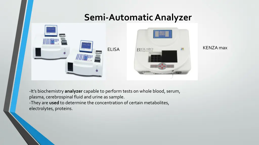 semi automatic analyzer