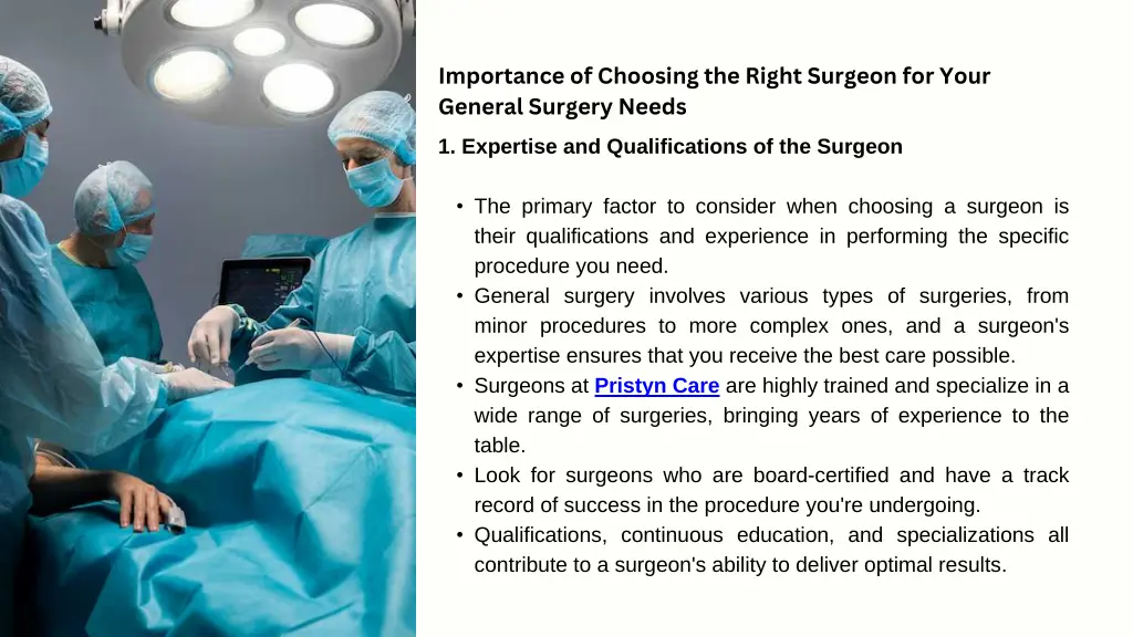 importance of choosing the right surgeon for your
