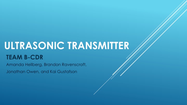 ultrasonic transmitter team b cdr