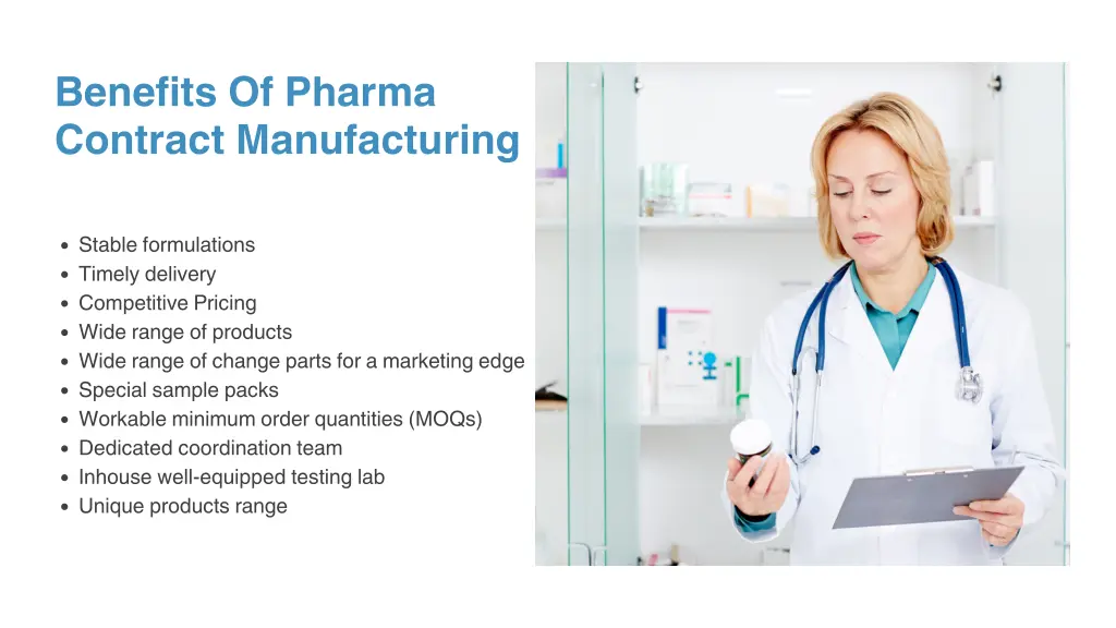 benefits of pharma contract manufacturing