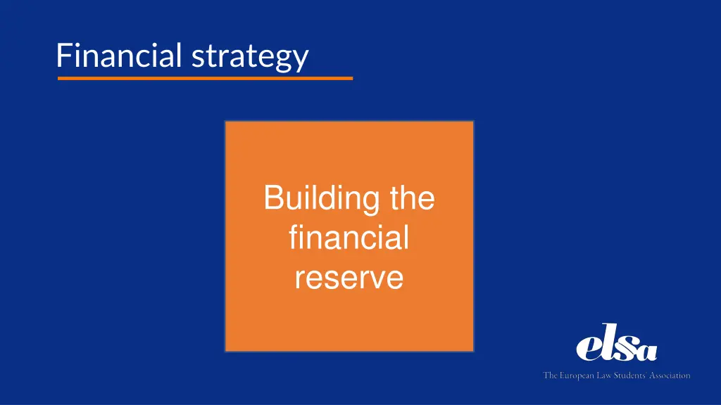 financial strategy