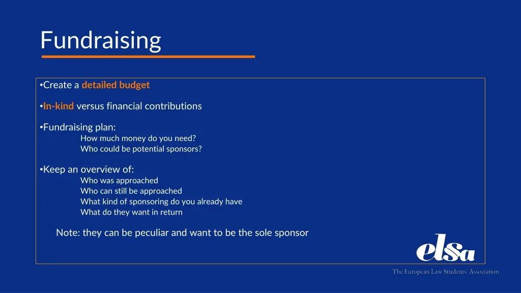 fundraising
