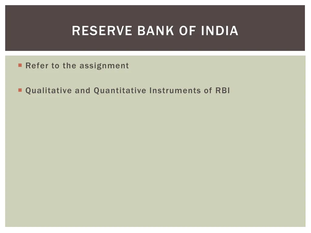 reserve bank of india