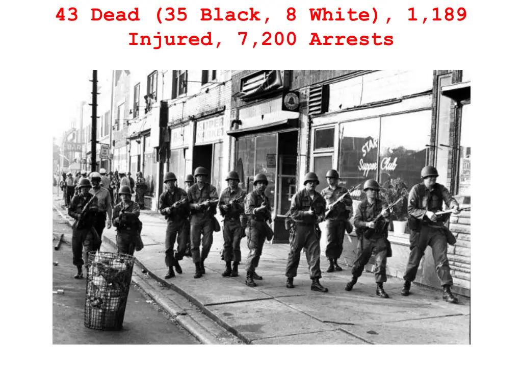 43 dead 35 black 8 white 1 189 injured