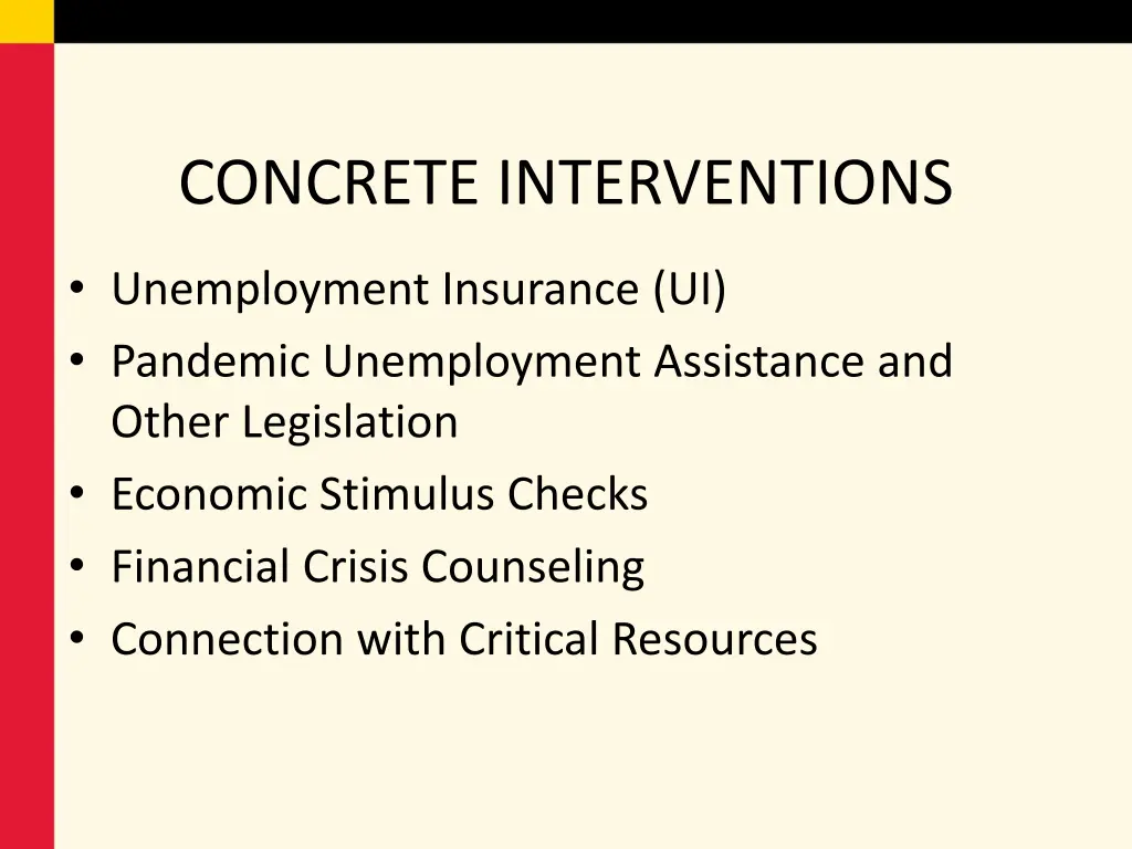 concrete interventions