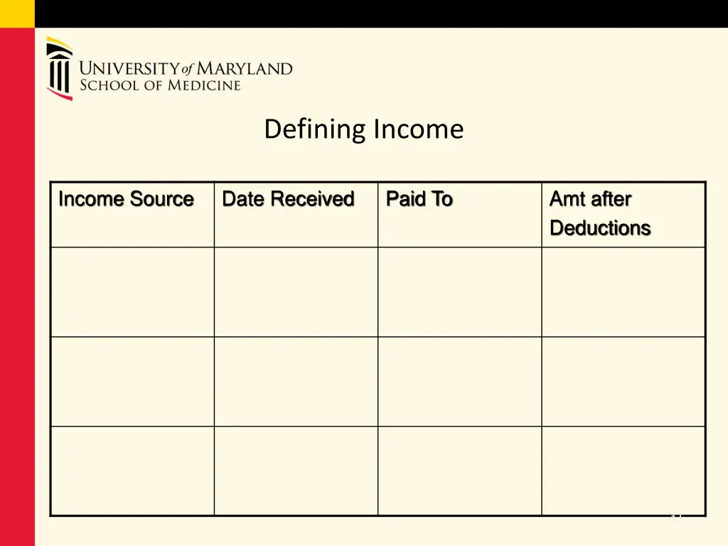 defining income