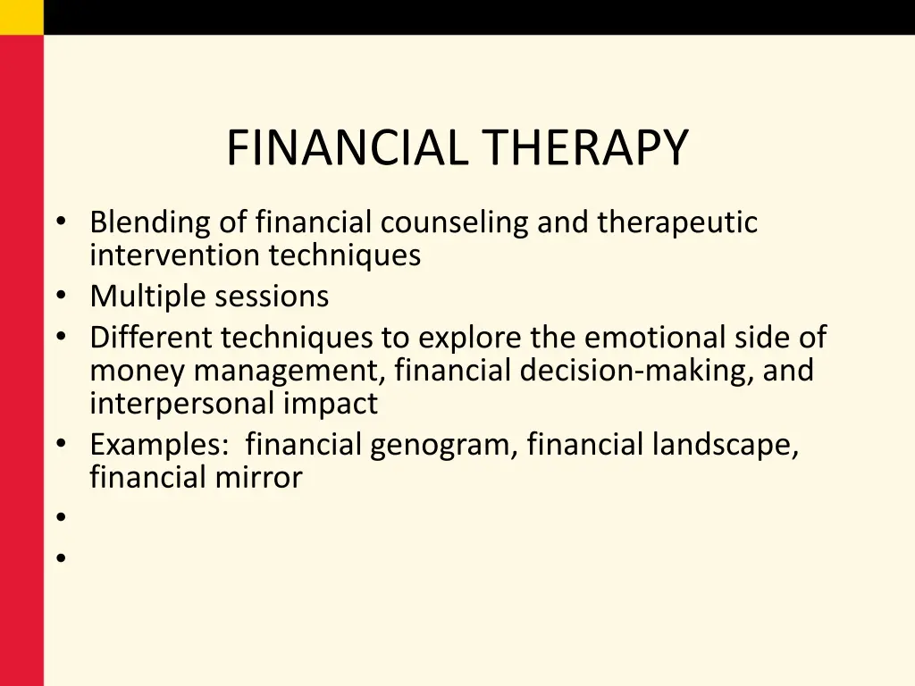 financial therapy