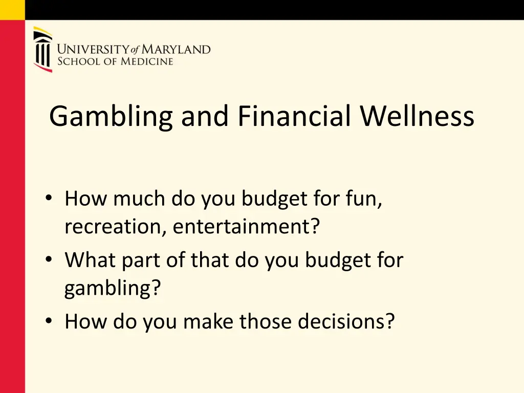 gambling and financial wellness
