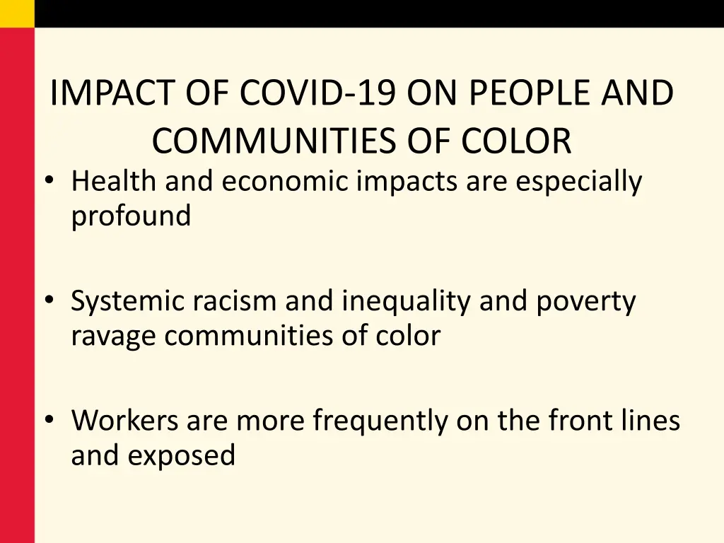 impact of covid 19 on people and communities