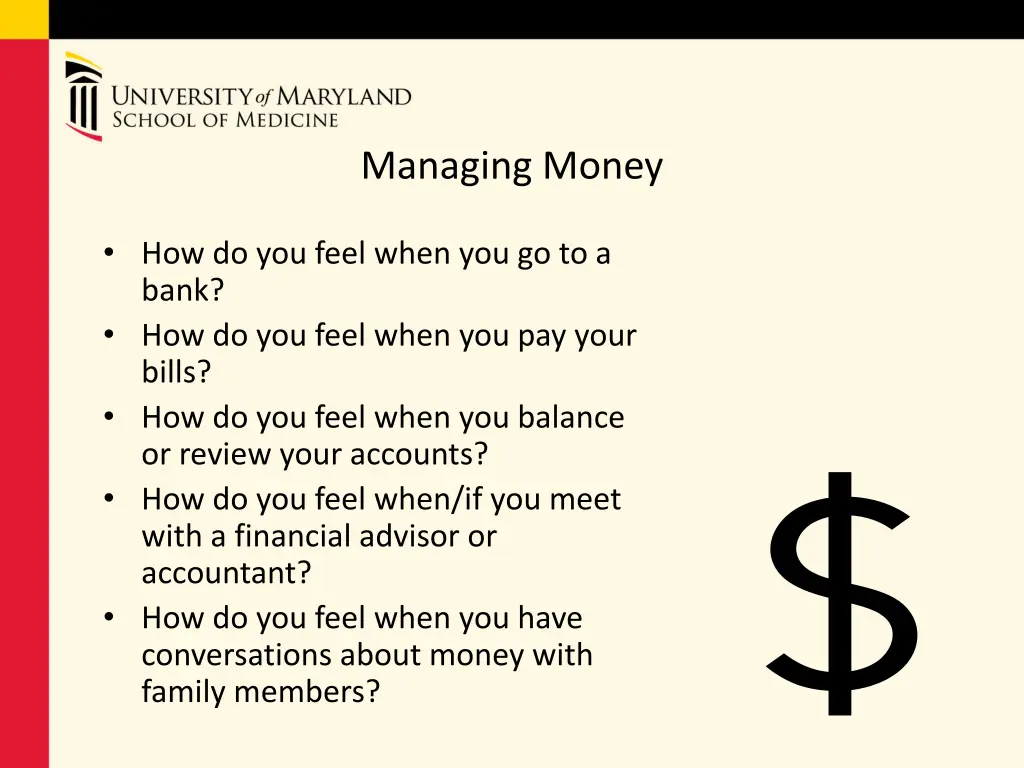 managing money